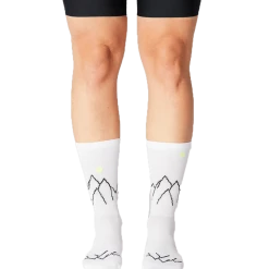 Standertshop FINGERSCROSSED SOCKS | #11_05 MOUNTAIN - WHITE / NEON