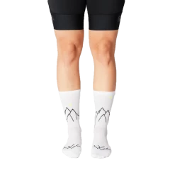 Standertshop FINGERSCROSSED SOCKS | #11_05 MOUNTAIN - WHITE / NEON