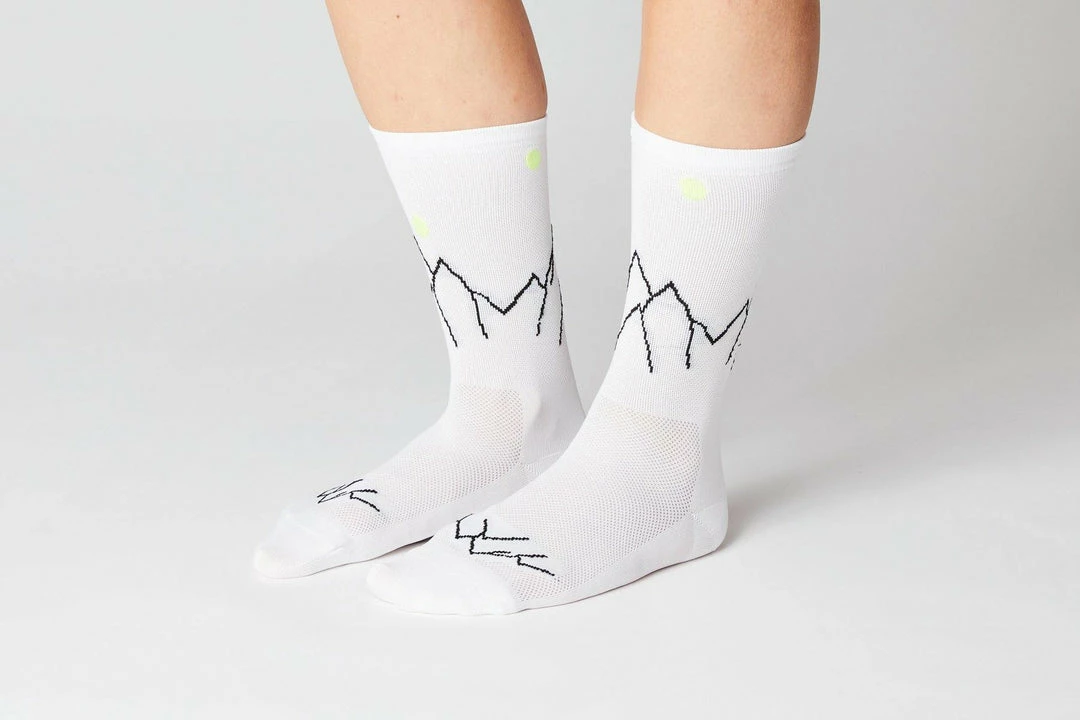 Standertshop FINGERSCROSSED SOCKS | #11_05 MOUNTAIN - WHITE / NEON 5 Standertshop FINGERSCROSSED SOCKS | #11_05 MOUNTAIN - WHITE / NEON