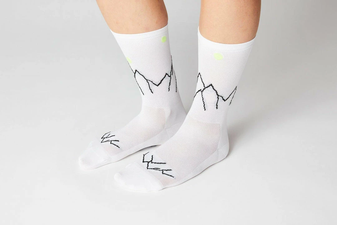 Standertshop FINGERSCROSSED SOCKS | #11_05 MOUNTAIN - WHITE / NEON 6 Standertshop FINGERSCROSSED SOCKS | #11_05 MOUNTAIN - WHITE / NEON