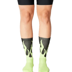 Standertshop FINGERSCROSSED SOCKS | #11_08 FLAMES - BLACK / NEON