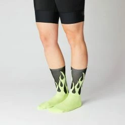 Standertshop FINGERSCROSSED SOCKS | #11_08 FLAMES - BLACK / NEON 13 Standertshop FINGERSCROSSED SOCKS | #11_08 FLAMES - BLACK / NEON