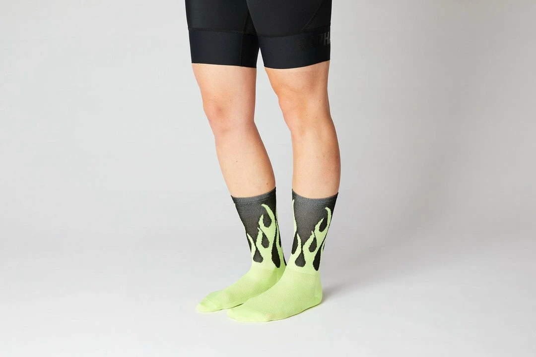 Standertshop FINGERSCROSSED SOCKS | #11_08 FLAMES - BLACK / NEON 4 Standertshop FINGERSCROSSED SOCKS | #11_08 FLAMES - BLACK / NEON