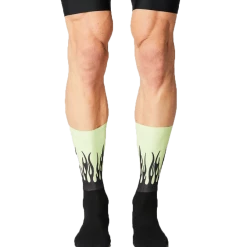 Standertshop FINGERSCROSSED SOCKS | #AERO FLAMES - BLACK / NEON