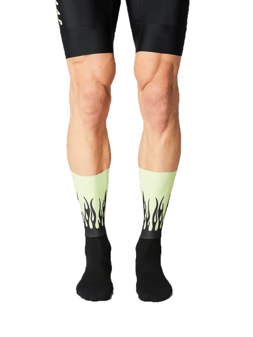 Standertshop FINGERSCROSSED SOCKS | #AERO FLAMES - BLACK / NEON 1 Standertshop FINGERSCROSSED SOCKS | #AERO FLAMES - BLACK / NEON