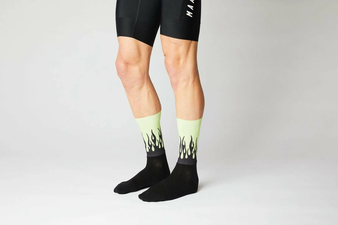 Standertshop FINGERSCROSSED SOCKS | #AERO FLAMES - BLACK / NEON 4 Standertshop FINGERSCROSSED SOCKS | #AERO FLAMES - BLACK / NEON