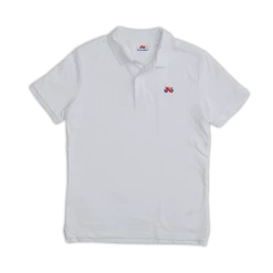 Standert Merchandise Standert Polo Shirt | Bike Logo Embroidered | White Equipment
