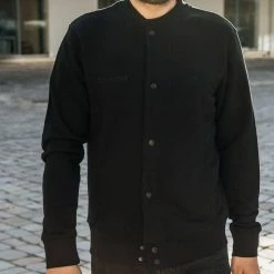 Standert Merchandise Standert Bomber Jacket | Unisex Button-up Cardigan | Embroidered Black 33 Standert Merchandise Standert Bomber Jacket | Unisex Button-up Cardigan | Embroidered Black