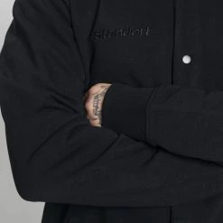 Standert Merchandise Standert Bomber Jacket | Unisex Button-up Cardigan | Embroidered Black 28 Standert Merchandise Standert Bomber Jacket | Unisex Button-up Cardigan | Embroidered Black