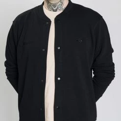 Standert Merchandise Standert Bomber Jacket | Unisex Button-up Cardigan | Embroidered Black 31 Standert Merchandise Standert Bomber Jacket | Unisex Button-up Cardigan | Embroidered Black