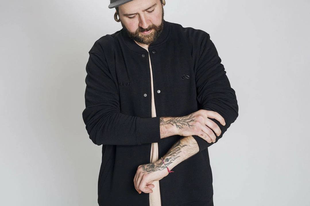 Standert Merchandise Standert Bomber Jacket | Unisex Button-up Cardigan | Embroidered Black 6 Standert Merchandise Standert Bomber Jacket | Unisex Button-up Cardigan | Embroidered Black